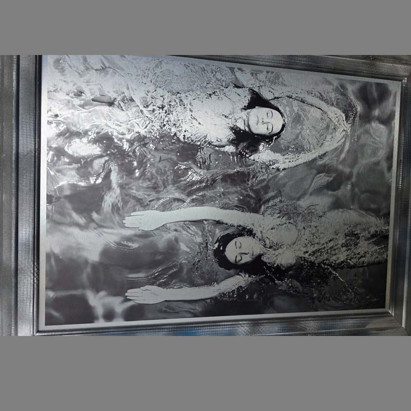 Swimming Opposite – Framed Aluminium Print, Pool Ladies Series by Michael Joseph - Image 2