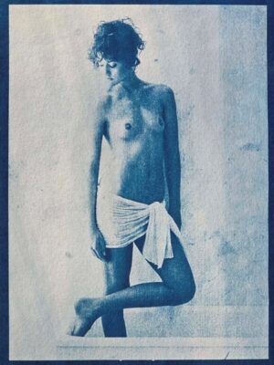 Nivea - draped in blue, cyanotype from original negative, photo by Michael Joseph